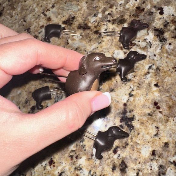 Dachshund Corn Holders Wiener Dog Stainless Steel Prongs Set of 4 - Picture 2 of 3